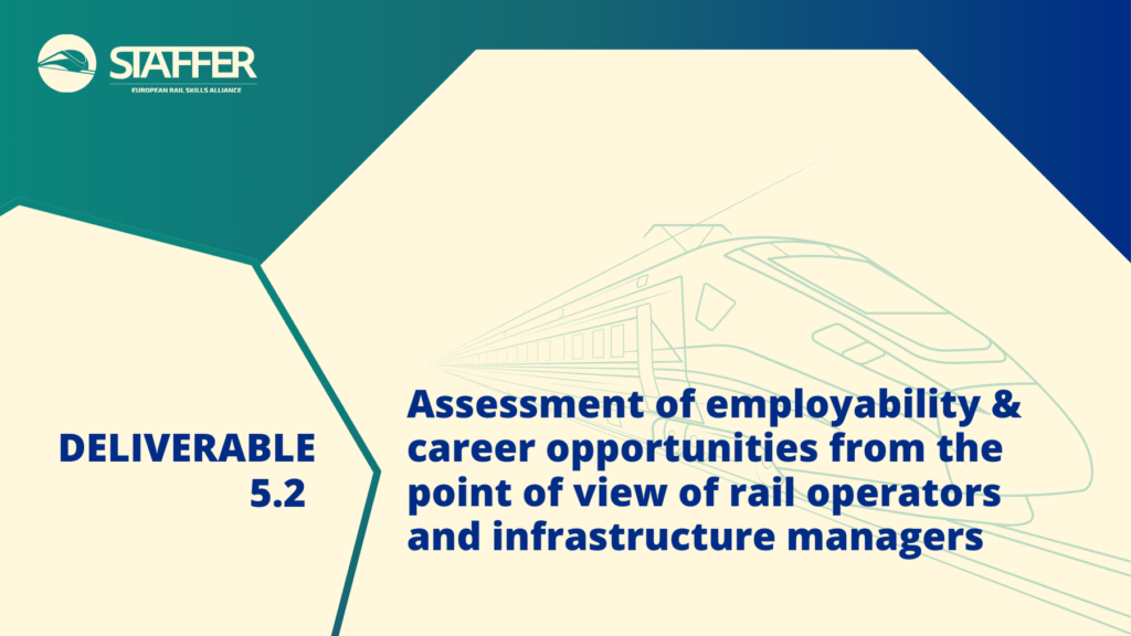 Assessment of employability and career opportunities from the point of view of rail operators and infrastructure managers