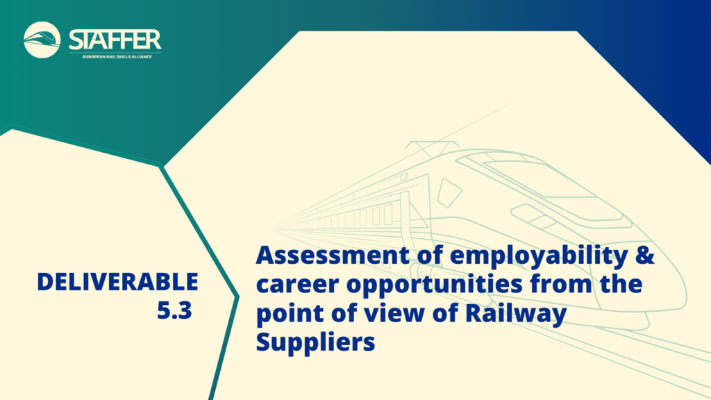 Assessment of employability and career opportunities from the point of view of Railway Suppliers